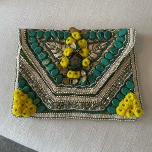ANTIK BATIK Cusco Boho Embellished Crossbody Bag Clutch
